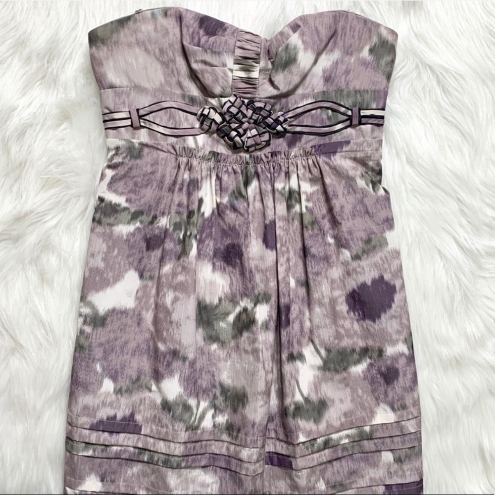 2/$20🌸 BCBGMaxAzria Watercolor Strapless Dress